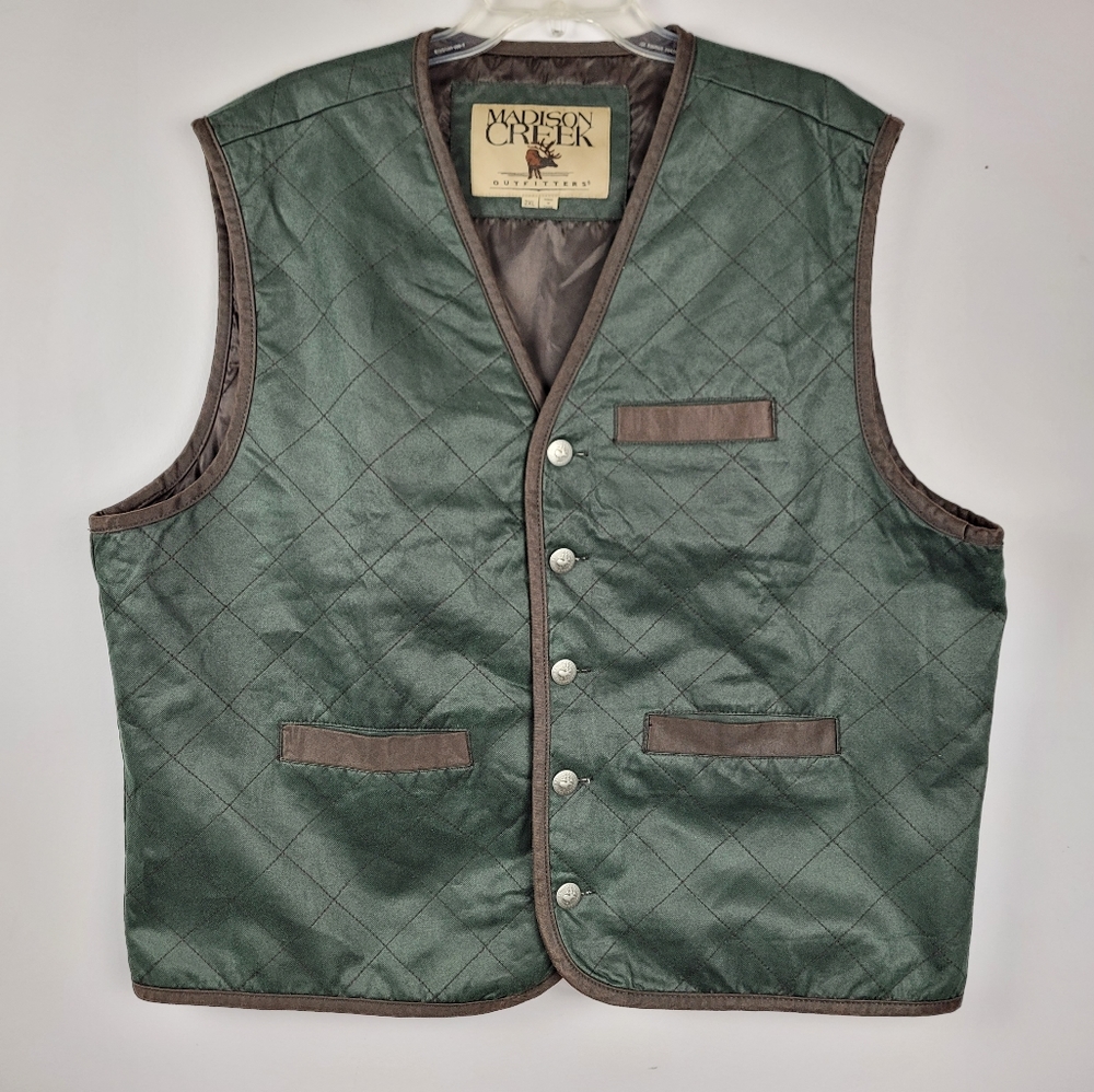 Madison Creek Outfitters Green Quilted Vest 2XL